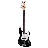 EXCELLENT MATIRIAL: The high-quality basswood used on bass body and rosewood on fingerboard makes the bass stable. The maple neck and 20-fert provide a fantastic fret-hand feel for people who practice frequently. SUPERIOR PICKUP & BETTER TONES: The t...