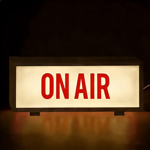Retro ON AIR Light Sign USB Powered Recording LED Light Up Signs for Podcast Studio Game Room Bar Man Cave & Home Office Record Neon Wall Decor