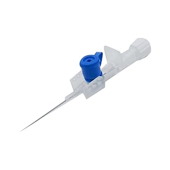Medrop I.V. Catheter/Cannula With Injection vale and Wings 22G Disposable | I.D - 0.6mm, O.D-0.9mm | (Pack of 100 pcs)