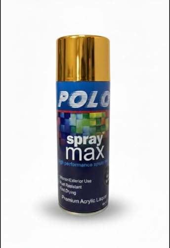 Image of Polo Spray Paint for Metal,Wood,Walls and Automotive Cars,Bikes(Multipurpose)|Quick Drying|Durable|400ml (Gold)