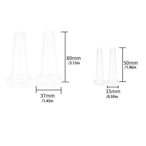 Copos de Ventosa a Vácuo Massageador Corporal 4 unidades/CONJUNTO Ventosa Forte de Silicone Massagea