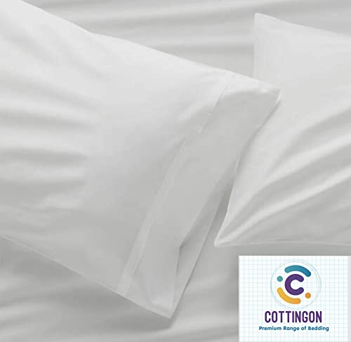 Image of Cottingon 4 Pieces Rv Bunk Bed Cot Sheets 28 X 75, Luxury Soft Microfiber Bed Set for Campers fits 6 to 10 Inches Deep Pocket Mattress, White