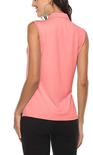 Image of AIRIKE Golf Polo Shirts for Women Sleeveless Summer Sports Athletic Fashionable Workwear-Quick Dry Womens Tank Tops