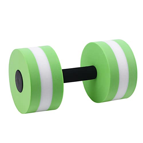 UPKOCH 3Pcs Floating Dumbbell Eva Water Barbell for Fitness Swimming Pool Lightweight Aquatic Exercise Equipment for Men and Women Green Pink White Blue White