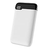 n newtop pb34 power bank 2.1a doppia ricarica veloce usb caricabatterie tascabile universale 5000mah per bagaglio mano batteria esterna per smartphone samsung oppo huawei xiaomi vivo realme (bianco)