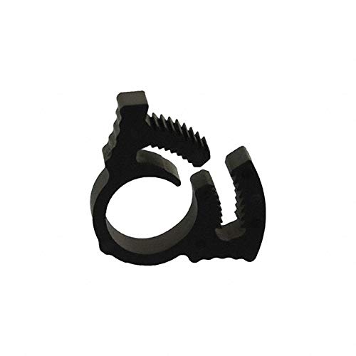 Essentra, 22DGHC00A, Quick Assembly Hose & Tubing Clamps - Hose Clamps - 0.220 to 0.256 in (5.6 to 6.5 mm) Inside Diameter Range - 0.172 in (4.4 mm) Width - Push Lock - Nylon 6/6 - Black. (500 Item/s)