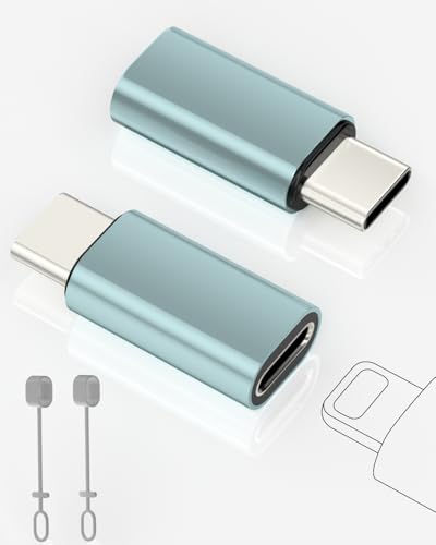 layajia 2 Pack Adaptador Lightning a USB C para iPhone 15/16/16 Pro/16 Plus/Pro MAX, Samsung S24, Soporta Carga y Transferencia de Datos, Cable Conector Cargador Tipo C, No para Audio/OTG/Auriculares