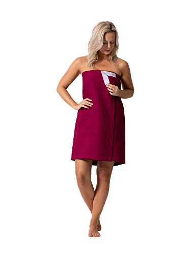 Image of Robe Direct Quick Dry, Lightweight Waffle Spa /Bath Wrap with Adjustable Closure & Elastic Top