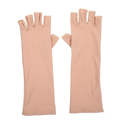 Toddmomy 1 Par Mangas de protección solar de medio dedo Gel manga de enfriamiento guardia más cálido ligero Protección solar para brazos mangas de manga de ciclismo paño