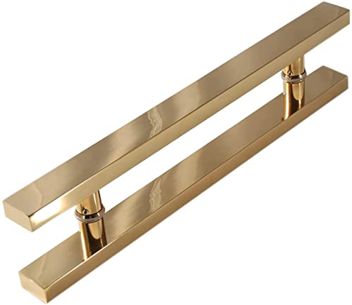 Tirador de puerta de ducha de acero inoxidable con acabado pulido dorado para puertas de cristal, perilla de baño de 8 mm de grosor, diseño moderno