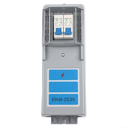 HanOaki Gabinete de la luz de calle IP65, caja de distribución montada poste con el interruptor 2P y el carril del estruendo, recinto impermeable para el control de iluminación al aire libre