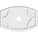 Ekena Millwork CMP24X16KY-03000 Kailey Architectural Grade PVC Contemporary Urethane Ceiling Medallions 24"W x 16"H x 3"ID x 13"C x 1"P
