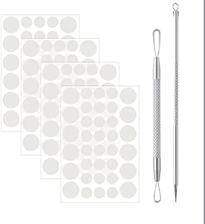 144 Pcs Pimple Patches with 2 Pcs Acne Needle, Acne Patch Spot Hydrocolloid Patches Spot Stickers Invisible Spot Dots for Face Nose Forehead