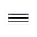 BUILDMART - 12x6 White Modern AC Vent Cover - Decorative Air Vent - Standard Linear Slot Diffuser - Register Grille for Ceiling, Walls & Floors - Texas Buildmart