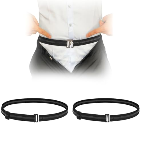 CULEO Tirantes para hombre, sujeta camisas hombre 2 tirantes elásticos ajustables y antideslizantes para camisa ideal para negocios oficina bodas y un look impecable (negro)