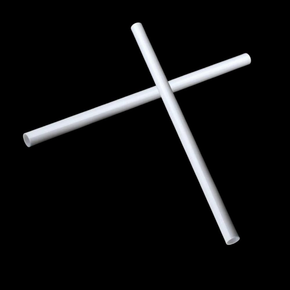 PMMA Hollow Pipe 2pcs Plastic Rigid Pipe White Acrylic Tube, Garden Irrigation Fittings Aquarium Fish Tank Accessories 25/50cm(32MM*50CM)