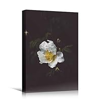 Canvas Wall Art White Fields Bohemian Colorful Floral Group Multicolor Photography - 12x18 inches