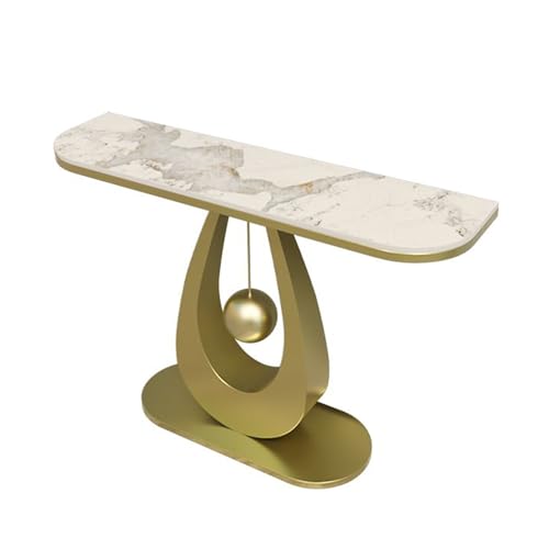 Leaceuv Mueble Entrada Recibidor,Mesa Consola Recibidor,Recibidores de Entrada Modernos,Mesa Auxiliar Sofa Modernos,para Sofá Pasillo Salón Dormitorio(Gold2,120cm/47.2in)