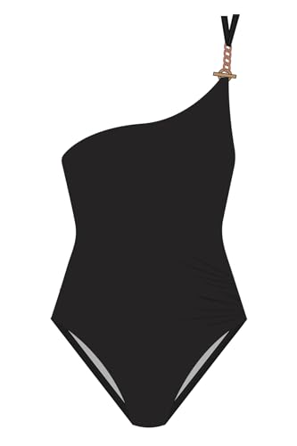 MagicSuit Women's Swimwear Charlize Shelf Bra Adjustable One Piece Swimsuit, Black/Grey, 074