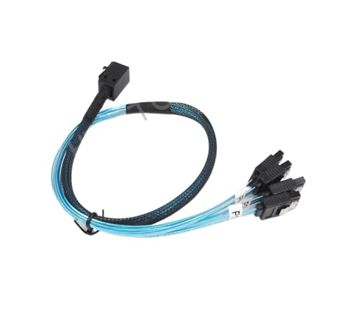 Cable Mini-SAS HD SFF-8643 a SATA x4 12Gb/s 1 m miniatura 3