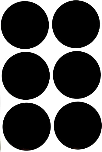 Image of True-Ally 400 piece Black Color 50mm (2 Inch) Round Dot Sticker Self Adhesive Labels Writable Surface for Kids Activity, File Classification, Calendar Planner (Black Color)