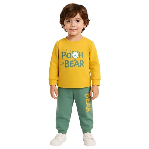 Image of R.G Kids Clothes for Boys | Full Sleeve Round Neck Cotton Tshirt and Pants Baby Boy Dress | Lightweight, Breathable Fabric Kids Dress Clothing Set