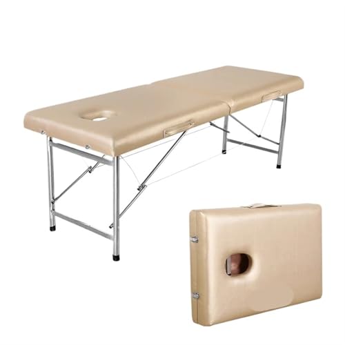 Portable Massage Bed,Portable Massage Bed Foldable Massage Beds Professional Beautician Stretcher Beauty Table Economic Portable Cosmetology Couch Clinic Folding(180X60CM Brown)