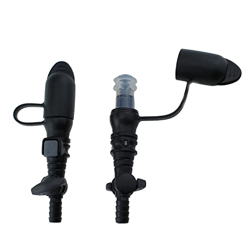 Maxmoral 2pcs Hydration Bags Bite Valve Mouthpiece Replacement Black Detachable Universal Manual Switch for Cross Country Bladder Bag for Any Hydration Pack System