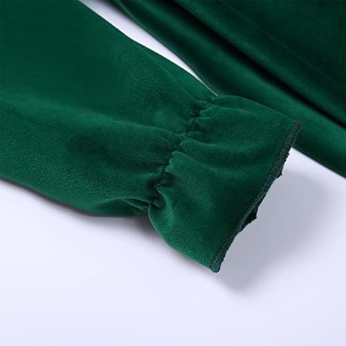 Pettigirl Girl Vintage Christmas Winter Green Long Sleeve Clothing Toddler Kids Elegant Beautiful Festival Midi Dresses4