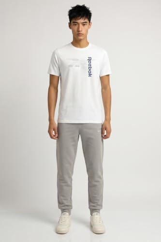 Image of Reebok Men's Casual T-Shirt - Lightweight Breathable Comfortable Regular Fit Half Sleeve Tee for Men | Round Neck Tshirt for Men Soft Tshirt