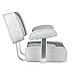 NESHULT Deluxe White Pontoon Captains Bucket Seat Captain Boat Seat with Arm Rest,Light Grey/Charcaol
