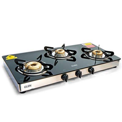 Glen Glass 3 Burner Gas Stove, Black (CT1033GTXLFBDD)