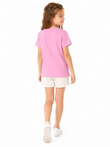 Image of Girls' Graphic Tees Summer Cute Tops Casual Short Sleeve Crew Neck T Shirts