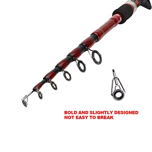 XIANGE100-SHOP Angelrute Combo Kohlenstoff-Teleskop-Angelrute Spinning Gießstange Leistungsabschnitte Köderstange für… – Bild 7