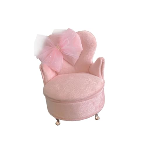WUUISDNX Lindo mini sofá joyero estuche de viaje con forro interior polar protector de joyería para anillos y pendientes soporte para anillos forro interior polar mini muebles
