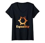 Mujer Igualdad Todas las razas Todas las razas Importan Negro Orgullo Mes Amante Camiseta Cuello V