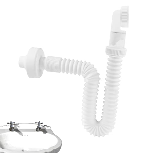 de fregadero ajustable - tubo drenaje resistente a fugas 360 ​​° para el baño | Material confiable fuerte, diseño ahorro espacio, perfecto para lavandería, jardín, lavabo, ducha