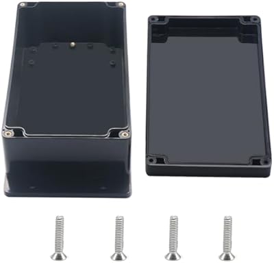 Otdorpatio Outdoor Waterproof Junction Box IP67 Project Box ABS Black Electrical Boxes Electronic Enclsoure with Mounting Ear for DIY Project 7.9 x 4.7 x 3 inch (200x120x75mm)