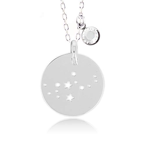 Collier signe Vierge en Argent hypoallergénique anti-ternissement avec cristal