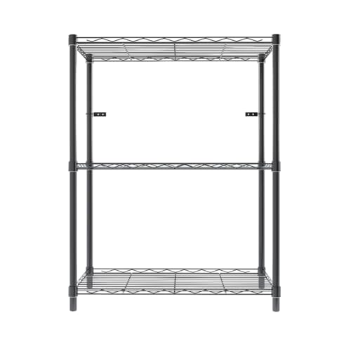 Image of 3-Shelves Heavy Duty Steel Storage Rack | Multipurpose Shelving Unit for Kitchen, Home & Utility