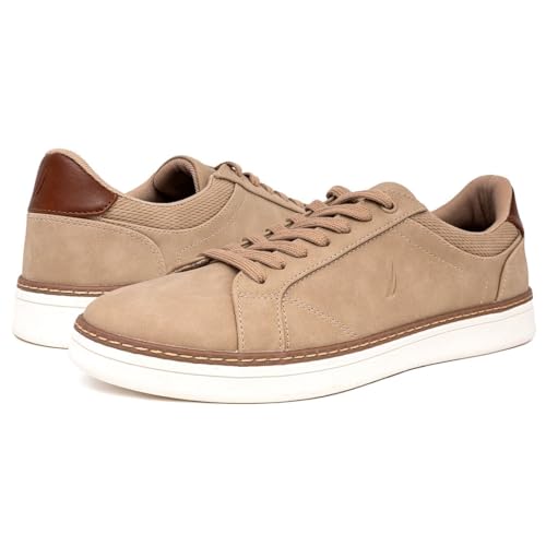 La Mejor Selección de Zapato castellano hombre los 10 mejores. 27 Nautica - Mocasines casuales con cordones para hombre, zapatos de tenis clásicos de moda, zapatos de skate, Arena, 10