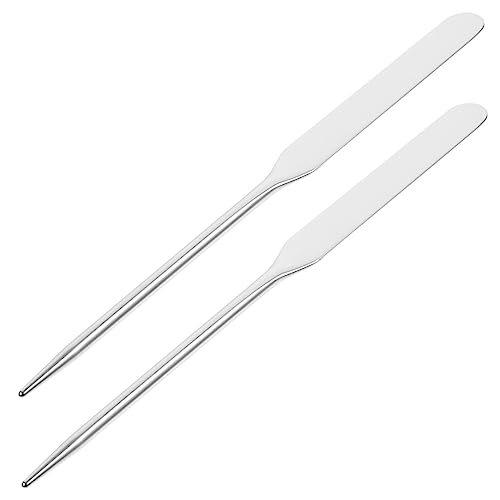 HONMEET Stainless Steel Makeup Mixing Rods 2pcs Palette Stick for Nail Art Skincare