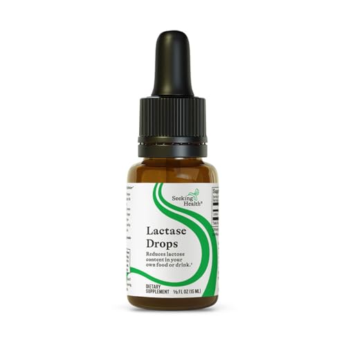 Seeking Health Lactase Drops - Liquid Supplement with Dairy Intolerance - Support for Digestion - Lactase Enzyme Supplement - 0.50 Fl oz, 52 Servings : Everything Else