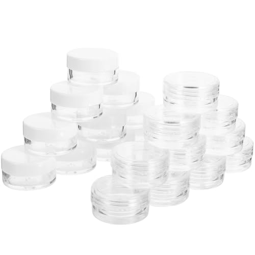 SMASOLO 24 piezas Tarros Cosméticos Vacíos con Tapa Frascos Plásticos Resistentes para Crema Facial Loción y Aceites Esenciales Envases Pequeños Portátiles para Viaje y Muestras