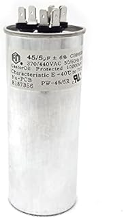 junxuan CBB65B 45+5 uf/MFD 370-440 VAC Volts Round Dual Run Capacitor 50/60 Hz AC Electric Condenser Straight Cool or Heat Pump