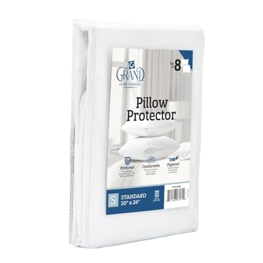 The Grand Zippered Pillow Cases Standard Size, Allergy-Free and Breathable Pillow Protectors, Poly Cotton Pillow Covers Standard Size (20x26 - 2 Pack)