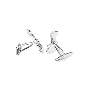 DOLOVE Manchetknopen en studs bruiloft gitaar manchetknoop overhemden voor mannen manchetknopen voor mannen bruiloft zilver