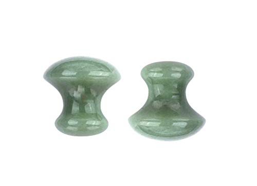 KNH ART AND CRAFT Kanha Handicraft's (MT105) Gua Sha Natural Green Aventurine Mushroom-Shape Gua Sha Guasha Scraping Massage Tool Sets Board For Spa Relaxing Meditation