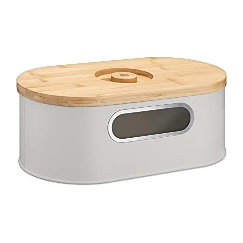 Navaris Panera con tapa de bambú y tabla de cortar Cover