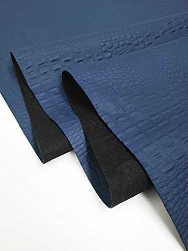 Luxurious Matte Navy Alligator Faux Leather Vinyl Fabric for Upholstery Projects – 54" Wide, Sold by the Yard 6 Luxurious Matte Navy Alligator Faux Leather Vinyl Fabric for Upholstery Projects – 54" Wide, Sold by the Yard - Image 5